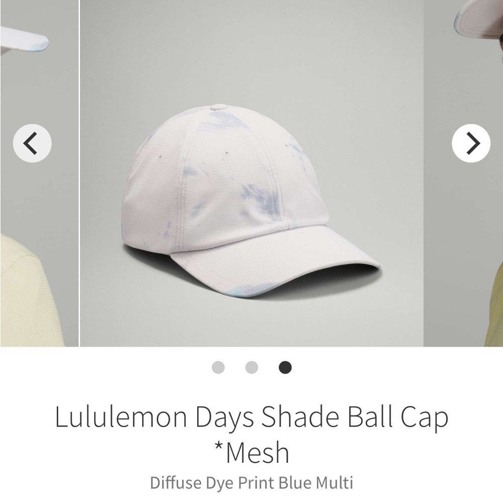 Lululemon Athletica Days Shade Ball Cap Diffuse Dye Print Blue Multi OS